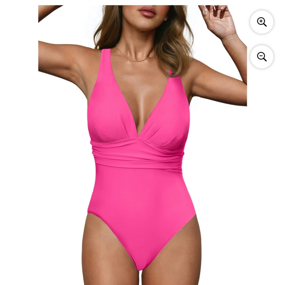One-Piece Swimsuit with Ruched Waist